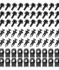 70 Piece Car Body Fastener Kit With Engine Splash Shield Bolts U Nuts And Push Clips in an organized grid display