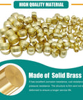 Brass compression ferrule set, 280 pcs, six sizes (1/8-1/2 in tube OD), solid brass fittings