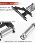 2x72 Small Wheel Holder Set With 5 Diameters For Knife Making, showing rollers and steel holder in black, designed for sanders