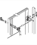 Illustration of Universal Garage Door Lock Kit With Spring Latch And Keyed Handle, Fits 7 To 17 Foot Overhead Doors