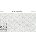 Peel And Stick Backsplash Tiles Arabesco White X Large 5 Sheet Pack 22.56 Inches By 11.58 Inches dimensions view