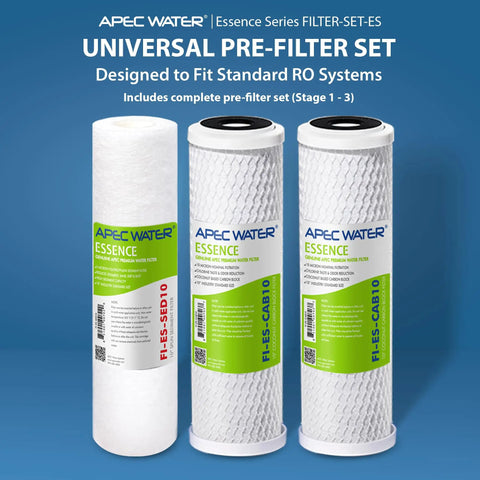 Reverse Osmosis Filter Replacement Set For Essence Series Under Sink System, 5 Stage RO Filters, 50 GPD, Includes 5 Micron Sediment, Carbon Block Filters, And Premium RO Membrane For Easy Plug And Play, Great Tasting Water