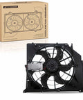 Top Tier High Output Engine Radiator Cooling Fan Assembly Oem Fitment Direct Bolt On for BMW 3 Series 1998-2006, PA material, 6 blade design.