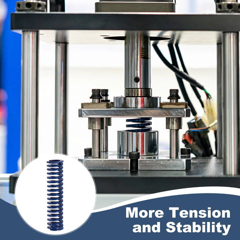 Six Pack Blue Compression Springs For 3D Printers Measuring 3 8 Inch OD And One Point Five Inch Length inside testing equipment.