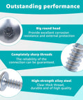 10 X 3/4 Inch Self Tapping Sheet Metal Screws For Enclosed Trailers showing big round head, sharp threads, and high-strength alloy steel.