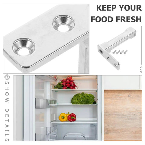 Heavy Duty Stainless Steel Refrigerator Door Hinge For Fridge And Freezer Keeps Doors Shut To Lock In Freshness, Durable Metal Replacement With Smooth Operation, Easy Install, Reliable Fix M5, with screws and fridge door