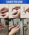 Demonstration of O Ring Lynch Pin Set 50 Pack Steel Quick Release Pins For Trailers And Tractors Hitches being inserted and secured