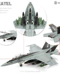 Quick Snap Together F-18 Fighter Jet Model Kit 1 72 Scale Jolly Rogers Edition With Stand No Glue Easy Assembly Plastic Airplane Toy