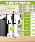 Heavy Duty Commercial Juicer Machine 750W Electric Fruit And Vegetable Extractor Stainless Steel Centrifugal Juice Press high speed specifications