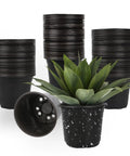 100 Packs Of 4 Inch Plastic Nursery Pots With Drainage Holes For Seed Starting And Transplanting Plants Durable Lightweight