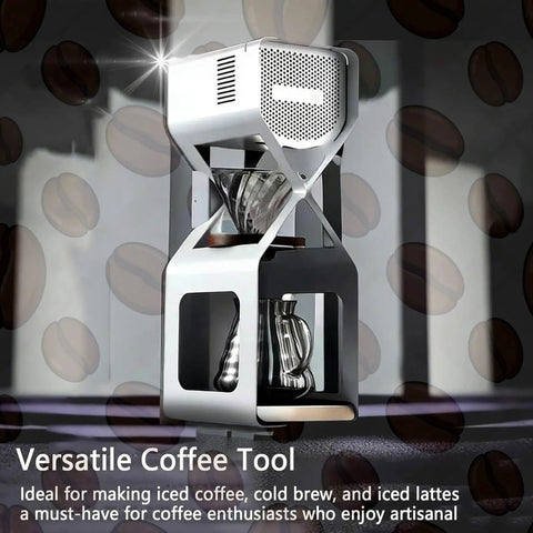 Smart Electric Ice Drip Coffee Maker With LED Touchscreen And Precision Cold Brew Controller for smooth, low acidity sips.