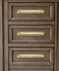 5 Pack 5 Inch Hole Centers Brushed Gold Cabinet Pulls With Backplate Heavy Duty Handles on wooden kitchen drawers