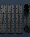 12 Pack Black 2.5 Inch Door Hinges With Screws For Doors Cabinets Furniture And DIY Projects Mini Metal Butt Hinges Heavy Duty Hardware Set