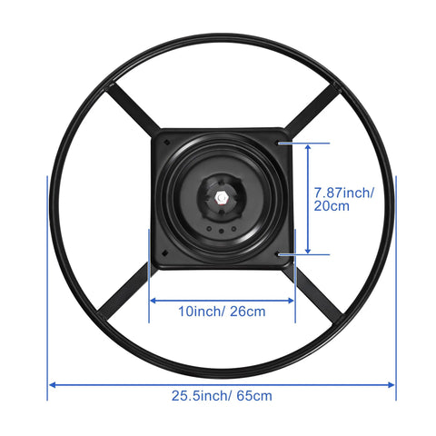 Heavy Duty 25.5 Inch Round Swivel Base With 10 Inch Mount Plate For Recliners And Sofas, 360 Degree Swivel Chair Base