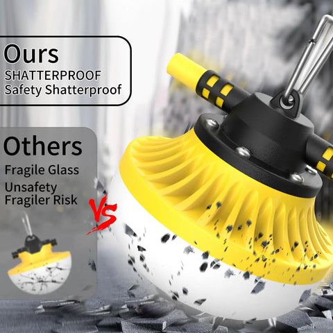 Lit 100W LED Work Light String shatterproof yellow and black lamp head with hook for job site construction and renovation