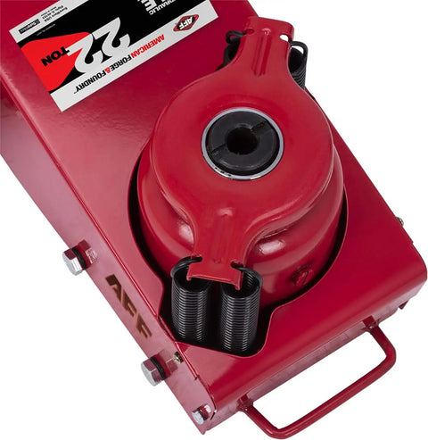 Knockout 22 Ton Air Hydraulic Axle Jack Delivering Boss Level Shop Power With Lightning Fast Motor And 43 Inch Locking Lever And Eight Inch Pro Grade Wheels