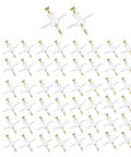 Heavy Duty Drywall Anchor Kit With Self Drilling Wall Plugs And Screws 8mm M8 White 50 Pieces Holds Up To 40 Lbs For Gypsum Board Decor