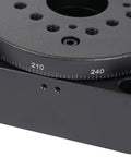Close-up of 360 Degree Electric Optical Rotating Platform With 100mm Laser Grade Rock Solid Bearing Rotary Table And Worm Gear Drive