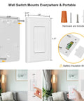Wireless Remote Light Switch Kit With 100 Ft RF Range No Wiring No WiFi Needed, showing installation and use.