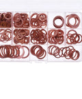 Premium Copper Washer Set 280 Pcs Solid Flat Washers Across 12 Sizes Pro Grade SAE Fit For Industrial And Electrical Projects
