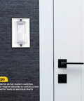 Light Switch Guard Cover For Flat Modern Rocker And Paddle Switches Clear 4 Pack Kid Safe Shield on white wall switch