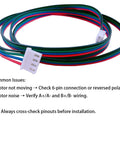 Coiled 4 Pack 1 Meter 4Pin To 6Pin Stepper Motor Cable with XH2.54 to PH2.0 connectors