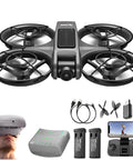 Immersive FPV Drone With VR Goggles And Dual Cameras, Brushless Motors, Optical Flow Positioning, Dual Batteries, Accessories