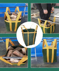 Rock Solid Heavy Duty Crane Lifting Bag Anti Tear Reusable Cargo Net Built Tough For Serious Job Sites And Relentless Heavy Hauling Across Any Terrain, filled with bricks.