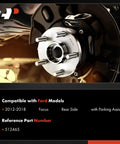 Rear Wheel Bearing And Hub Assembly With ABS For Ford Focus 2012 2018 5 Lug Compatible With Active Park Assist installed view