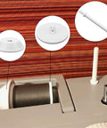 3 Piece Spool Pin Cap Set With Small And Large Spool Covers And Spool Pin Quick No Fuss Replacement Parts For Everyday Home Sewing Machines Durable Spool Cap Covers That Fit Most Domestic Machines.