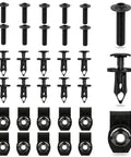 Polaris Ranger RZR Body Panel Screw Kit Replacement with M6 Torx Screws U Type Flat Nuts Plastic Rivets for UTV ATV Accessories