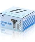 Packaging of Garden Hose Inline Filter For Pressure Washer Inlet Sediment Filter With 40 Mesh And 100 Mesh Screens Includes 2 Hose Washers And 3 Filter Washers Easy Connect To Garden Hose Or Spigot Keeps Your Setup Flowin And Debris Free.