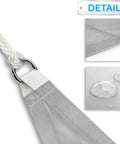 16x18 Waterproof Shade Sail Rectangle With Hardware Kit Light Gray UV Block Outdoor Patio Cover detail images showing material and design.