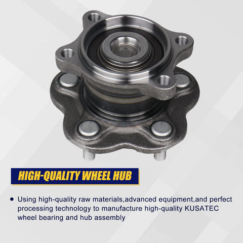 Rear Wheel Bearing And Hub Assembly OEM Grade 512201 for Nissan, 5-lug with ABS, high-quality raw materials, close-up view