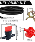 1/4 Inch Fuel Line Hose Kit With Clamps, Valve And Filters For Mowers, Tractors, AtVs, Snowblowers And Dirt Bikes, Universal Fit Rubber Tube 6.56 Ft Long To Kill That Leak And Keep Y Our Ride Smoothing Smooth., black fuel hose coil, clamp, valve and filter set