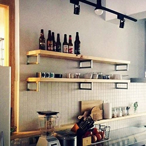 Top Shelf Metal Shelf Brackets Wall Mounts That Crush Heavy Loads, Solid Industrial Design In Crisp White Steel in kitchen.