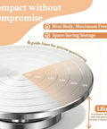 Front view: Yncotte 12-inch pottery wheel, double-sided banding wheel on aluminum alloy turntable