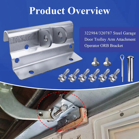 Garage Door Trolley Arm Attachment Orbital Bracket Kit With Hardware Bag Fits 5120 5140 9100 9600 Series Doors Built To Last