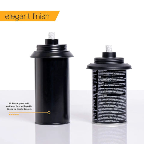 Replacement 12 Oz Tiki Torch Canister With Snuffer Cap Attached Easy Fill Aluminum Metal Torch Fuel Canister Perfect For Tiki Torches Missing Caps 1 Pack