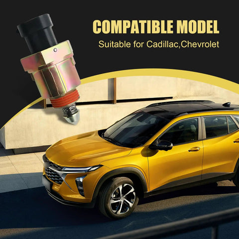 Direct Fit Auto Idle Air Control Valve For Cadillac Chevy GMC Replaces 17089062 Ac102 shown with a yellow SUV backdrop.