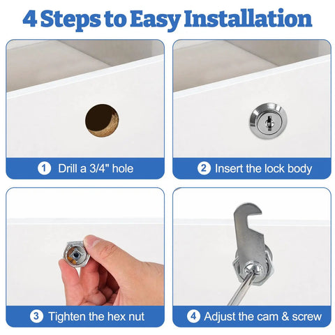 No Worries Cam Locks Keyed Alike Three Pack Rustproof Zinc Barrel Locks Include Backup Keys And Four Beefy Latches For Rv Compartments Mailboxes Drawers Toolboxes Solid Home Security Fast Install Pro Level Gear