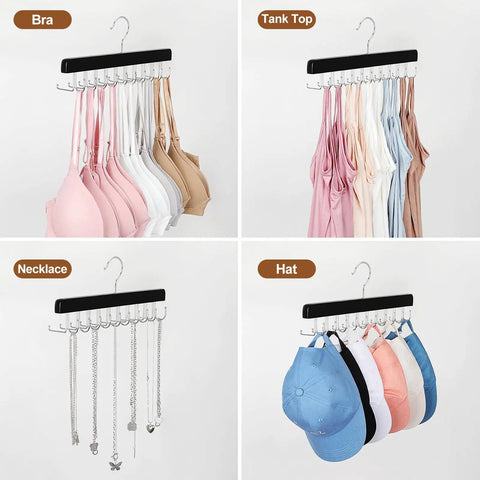 Slick Dual Purpose Closet Rack Hanger With Twenty Heavy Duty Hooks For Belts And Ties Keeps Your Dresser Wardrobe Hella Organized And Wrinkle Free Hat Storage