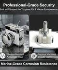 Push Button Cabinet Door Lock 5 Pack For Boats RVs Yachts Campers And Caravans Marine drawer latches ABS zinc alloy.