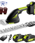 Tough As Nails 21 Volt Cordless Hedge Trimmer And Grass Shears, Black, with quick flip blades and twin rechargeable batteries.