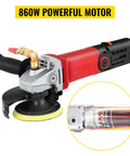 Corded Wet Buffer Polisher Kit With 7 Amp Motor, 4 And 5 Inch Pad Sizes, Heavy Duty Grinder Sander, close-up of motor detail