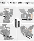 Badass 12 Inch Aluminum Camera Rig Rods With Industrial 15mm Diameter And Secure M12 Female Threads for versatile shooting setups.