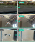 Before and after results of Windshield Chip And Crack Repair Kit For Cars With Nano Fluid For Quick Cures, Fix Chips And Star Shaped Cracks Fast At Home