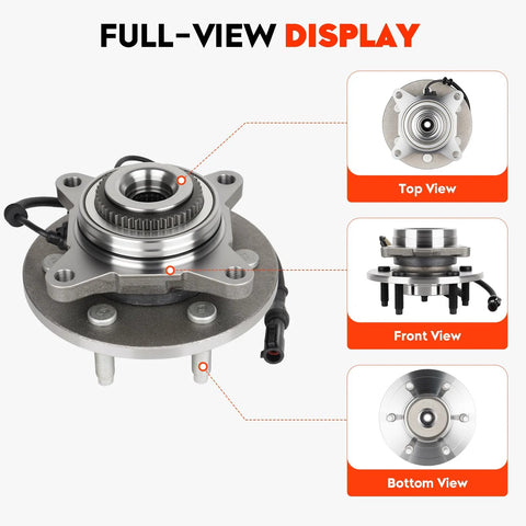 Front Wheel Hub Bearing Assembly Compatible With 2004 2005 F150 4WD 6 Lug With ABS Replacement 515046 1pc multiple views