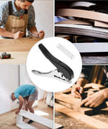 Beefy Built To Last Handheld Hole Punch 8mm for cards and tags shown with DIY woodworking and crafting scenes