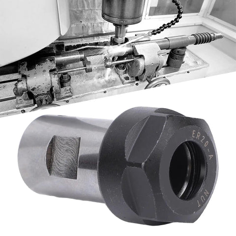 Top Shelf ER20 Spindle Adapter designed for 12mm motor shafts, heavy duty 40Cr steel, used in CNC milling.